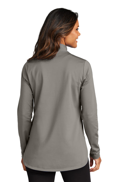 Port Authority Women's C-FREE Double Knit 1/4-Zip LK880 Smoke Grey