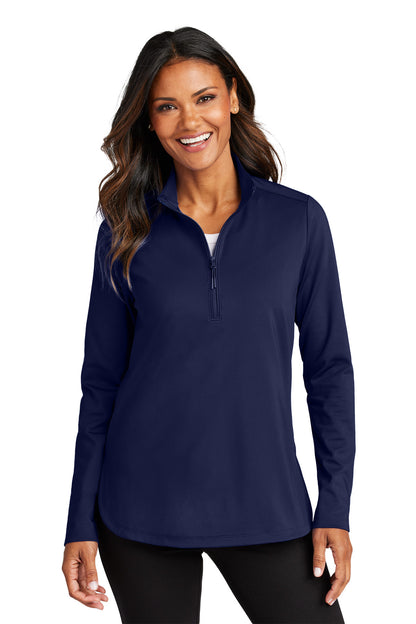 Port Authority Women's C-FREE Double Knit 1/4-Zip LK880 True Navy
