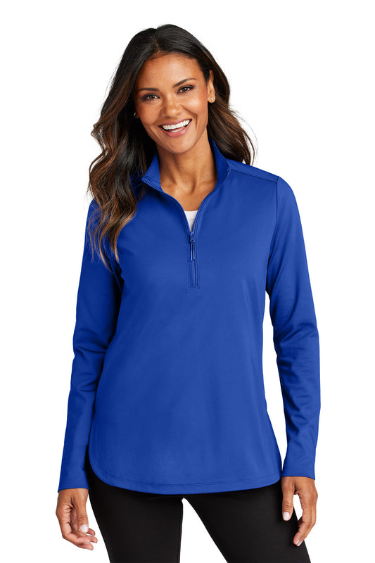 Port Authority Women's C-FREE Double Knit 1/4-Zip LK880 True Royal