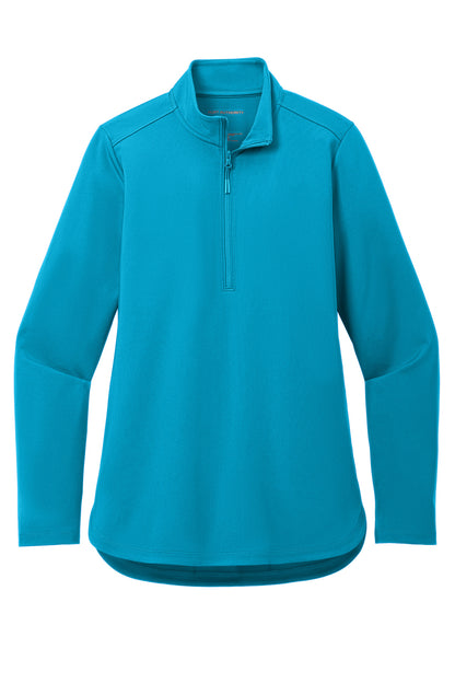 Port Authority Women's C-FREE Double Knit 1/4-Zip LK880 Parcel Blue