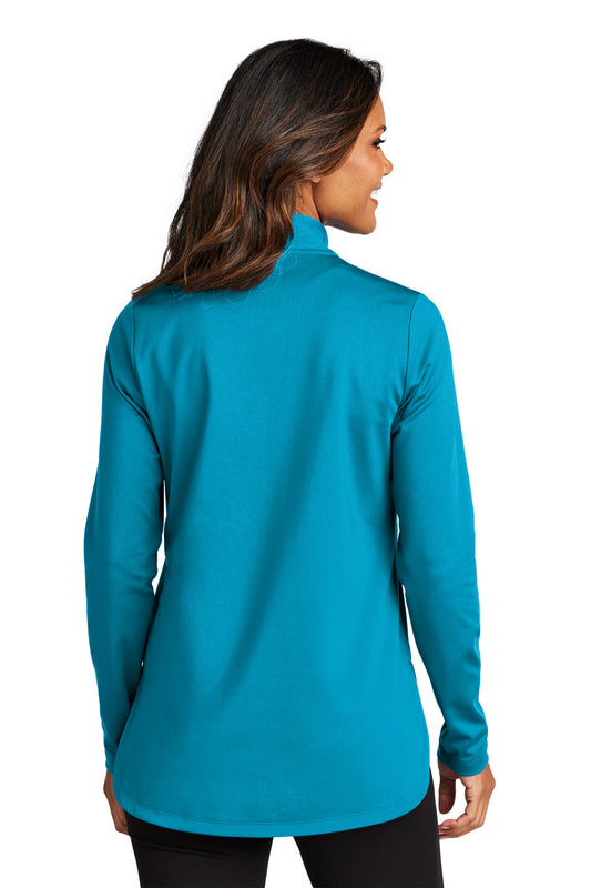 Port Authority Women's C-FREE Double Knit 1/4-Zip LK880 Parcel Blue