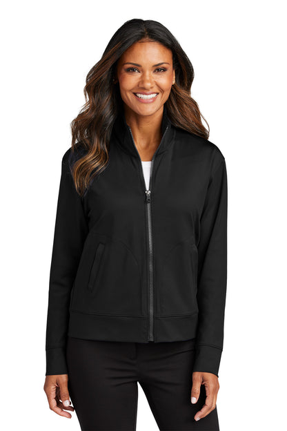 Port Authority Women's C-FREE Double Knit Full-Zip LK881 Deep Black