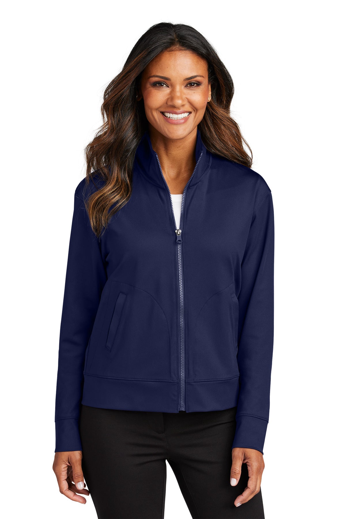 Port Authority Women's C-FREE Double Knit Full-Zip LK881 True Navy