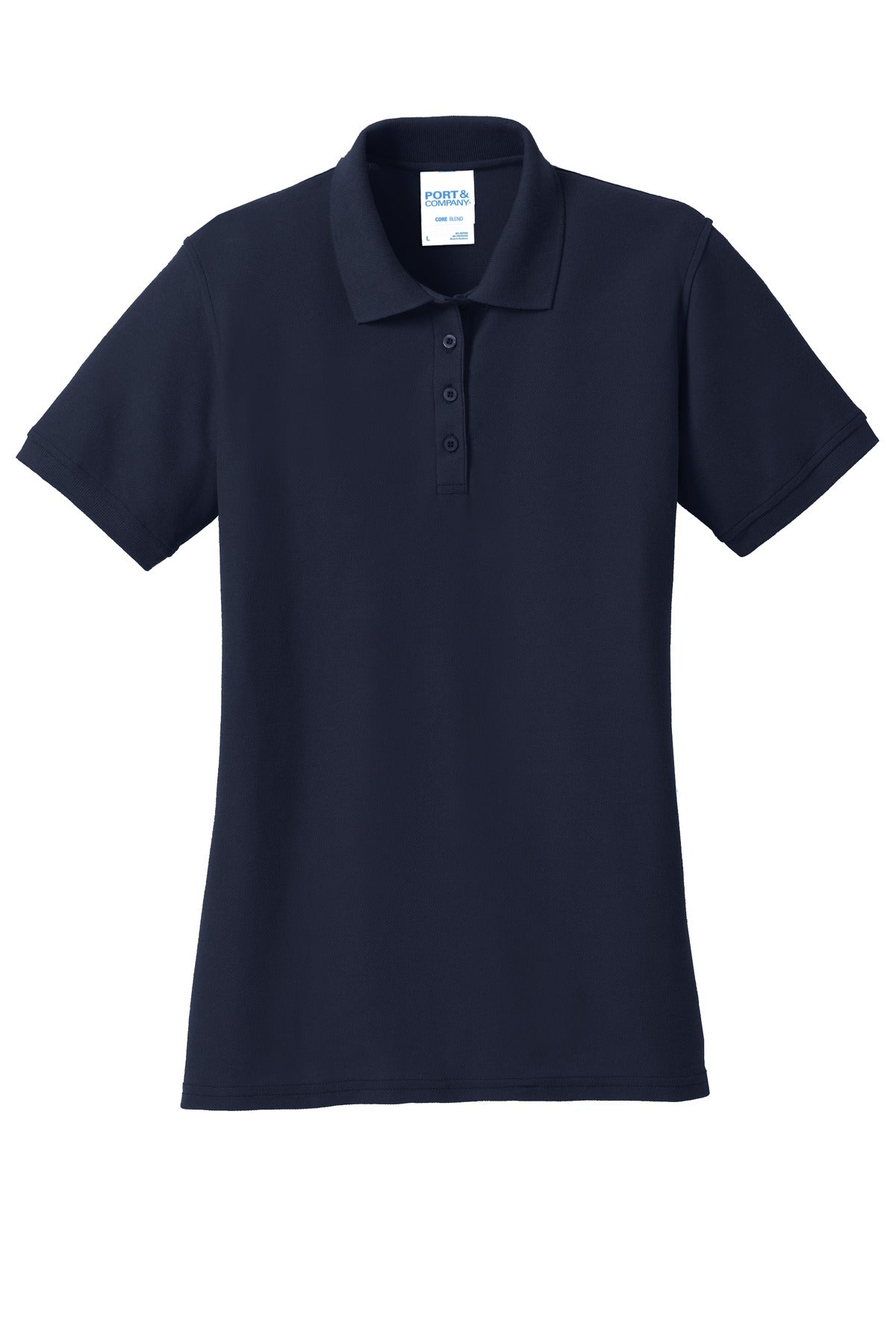 Port & Company Women's Core Blend Pique Polo. LKP155 Deep Navy