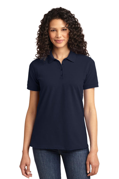 Port & Company Women's Core Blend Pique Polo. LKP155 Deep Navy