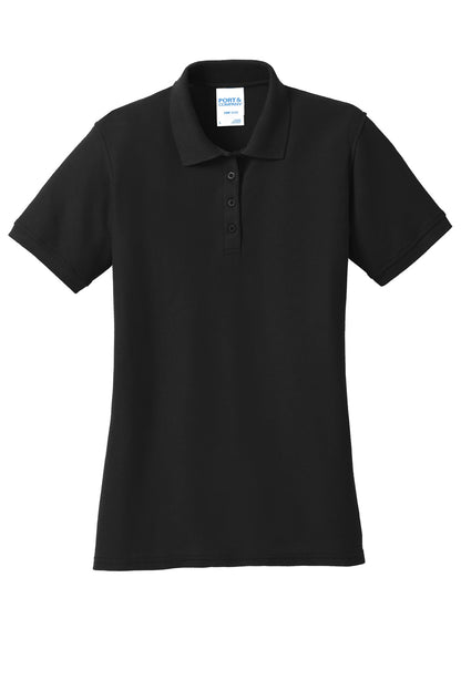Port & Company Women's Core Blend Pique Polo. LKP155 Jet Black