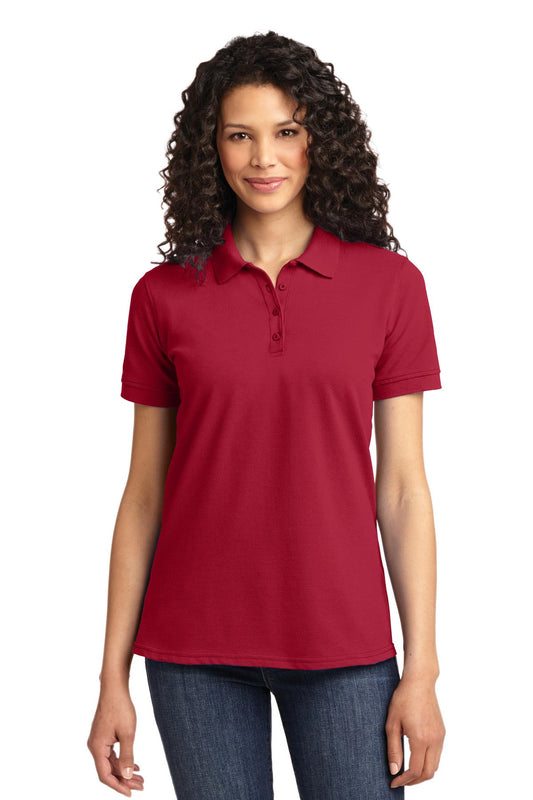 Port & Company Women's Core Blend Pique Polo. LKP155 Red