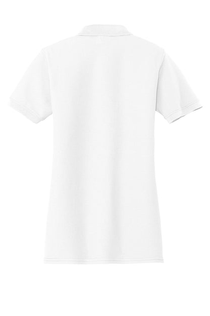 Port & Company Women's Core Blend Pique Polo. LKP155 White