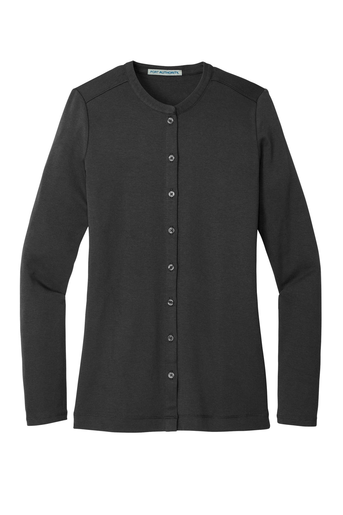 Port Authority Women's Concept Stretch Button-Front Cardigan. LM1008 Black