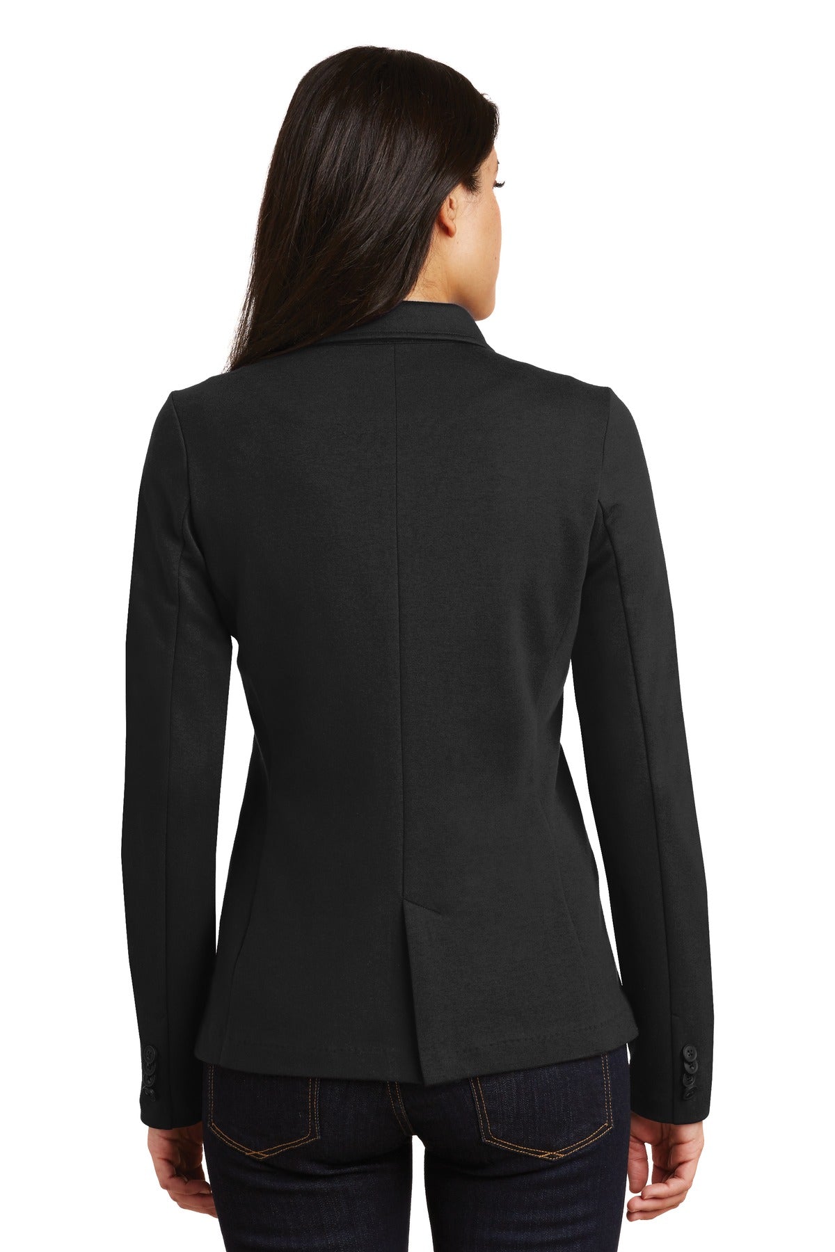Port Authority Women's Knit Blazer. LM2000 Black