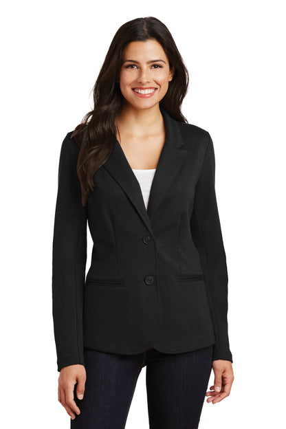 Port Authority Women's Knit Blazer. LM2000 Black