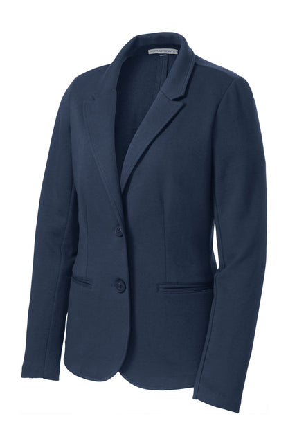 Port Authority Women's Knit Blazer. LM2000 Deep Navy