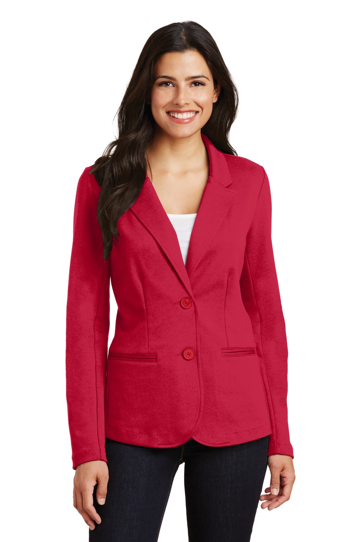 Port Authority Women's Knit Blazer LM2000 Rich Red