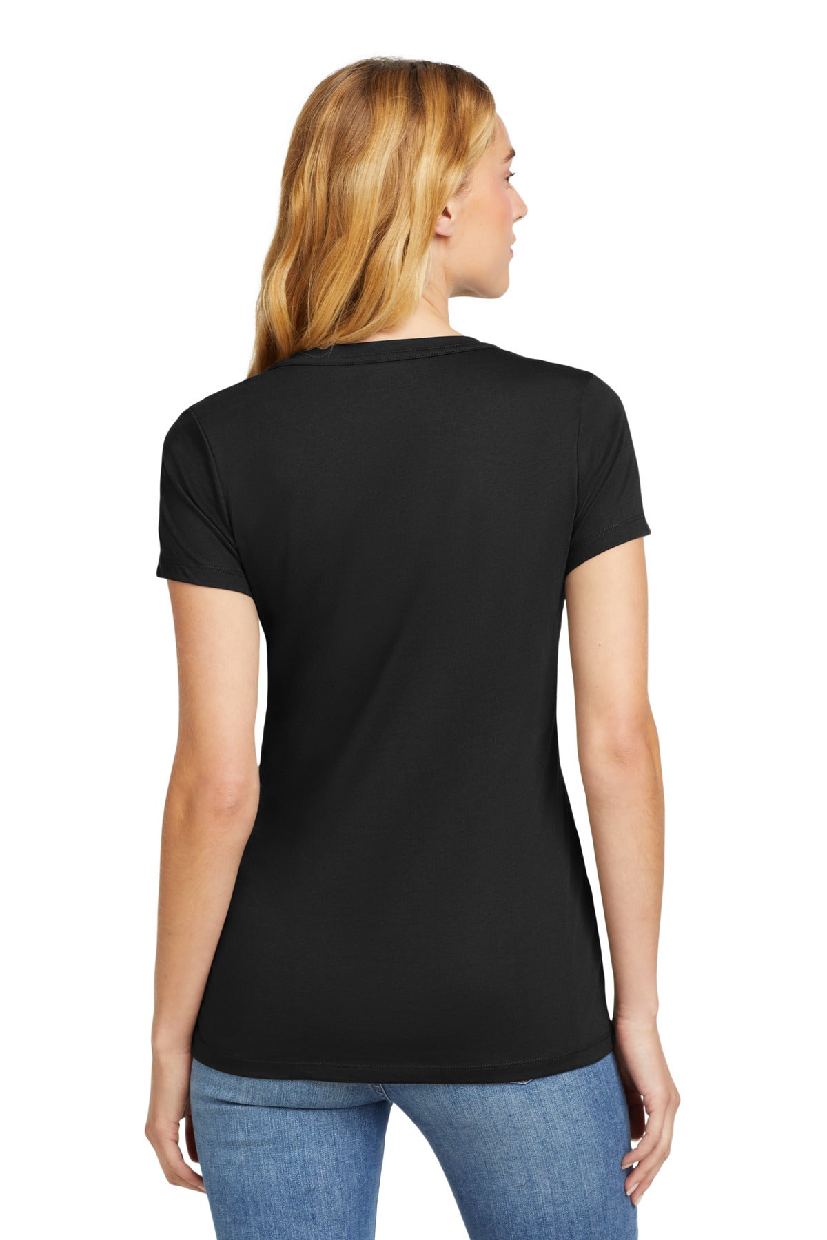 New Era  Women's Heritage Blend V-Neck Tee. LNEA101 Black