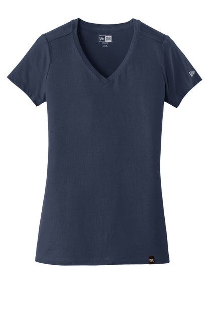 New Era  Women's Heritage Blend V-Neck Tee. LNEA101 True Navy