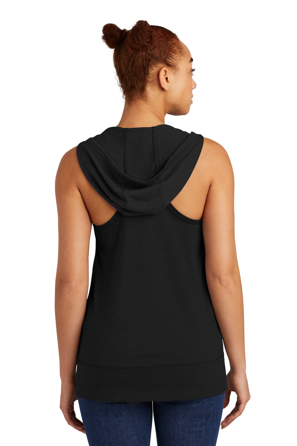 New Era  Women's Heritage Blend Hoodie Tank. LNEA106 Black