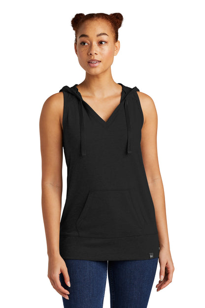 New Era  Women's Heritage Blend Hoodie Tank. LNEA106 Black