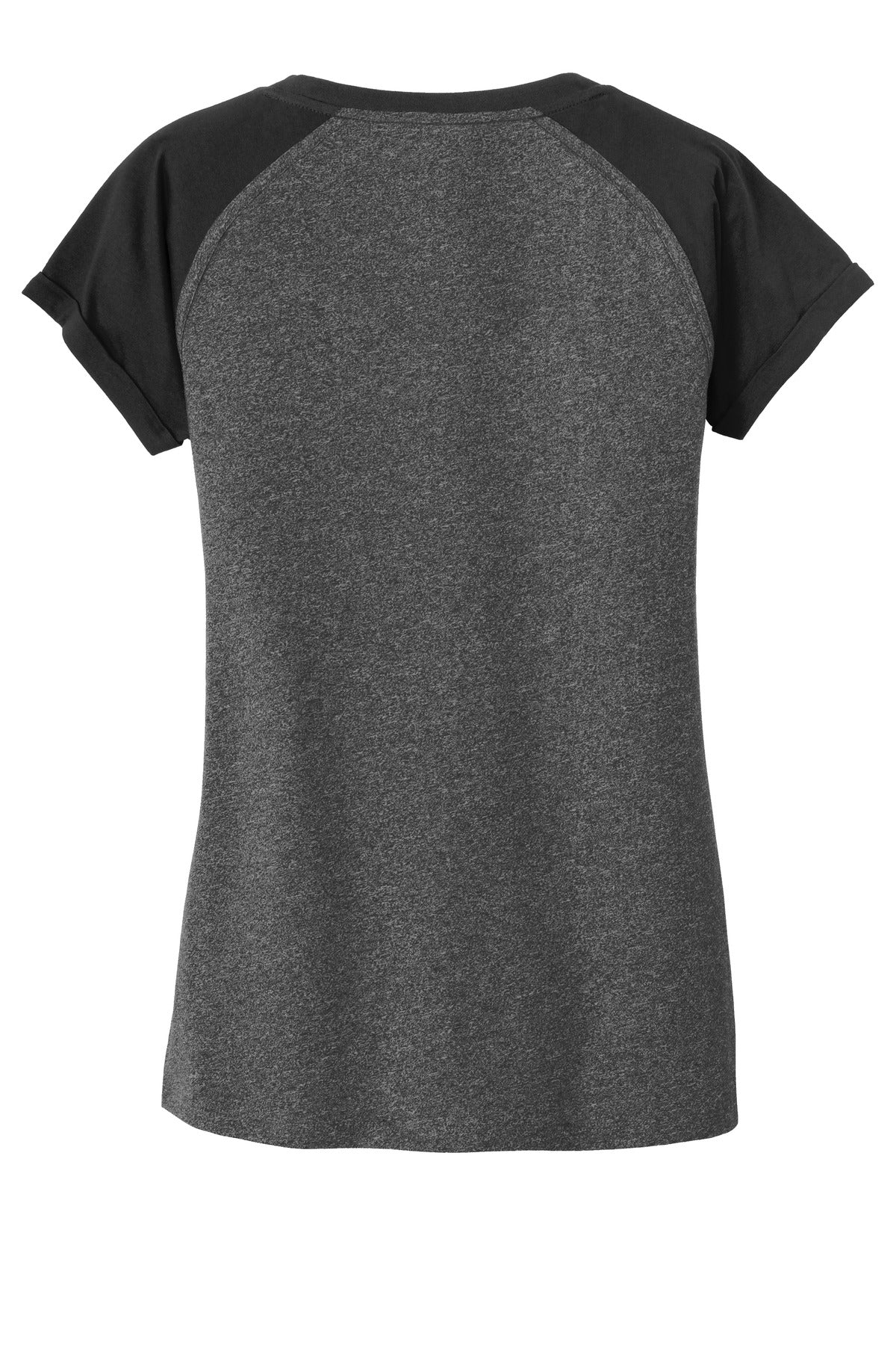 New Era  Women's Heritage Blend Varsity Tee. LNEA107 Black/ Black Twist