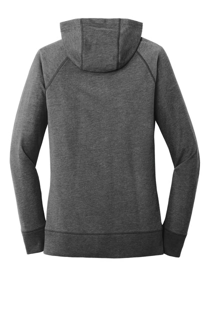New Era Women's Sueded Cotton Blend Full-Zip Hoodie. LNEA122 Black Heather