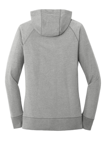 New Era Women's Sueded Cotton Blend Full-Zip Hoodie. LNEA122 Shadow Grey Heather