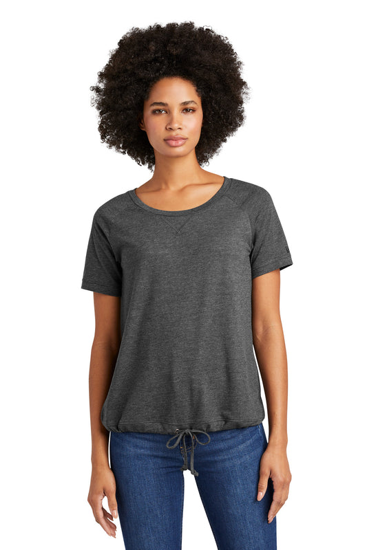 New Era  Women's Tri-Blend Performance Cinch Tee. LNEA133 Dark Graphite