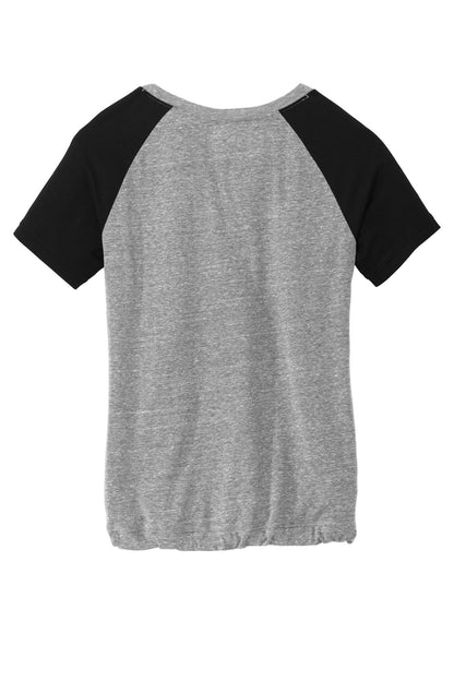 New Era  Women's Tri-Blend Performance Cinch Tee. LNEA133 Shadow Grey/ Black