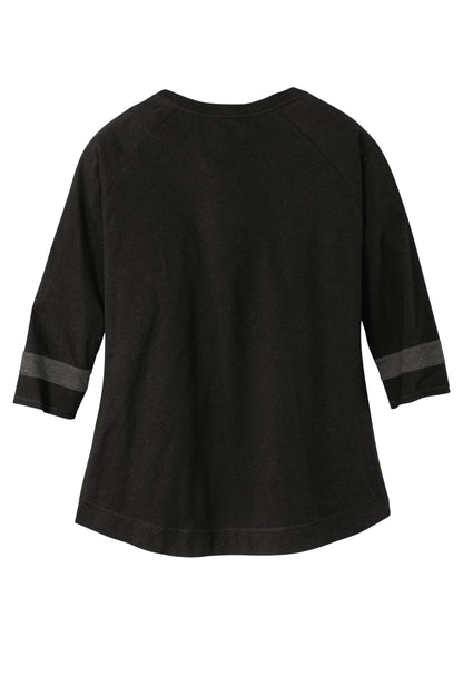 New Era  Women's Tri-Blend 3/4-Sleeve Tee LNEA136 Black Solid/ Graphite