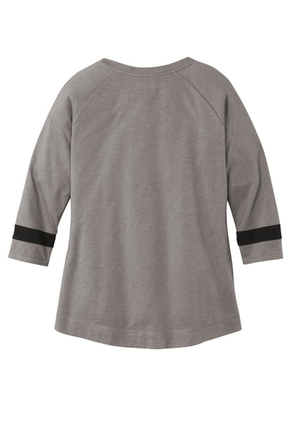 New Era  Women's Tri-Blend 3/4-Sleeve Tee LNEA136 Shadow Grey/ Black Solid