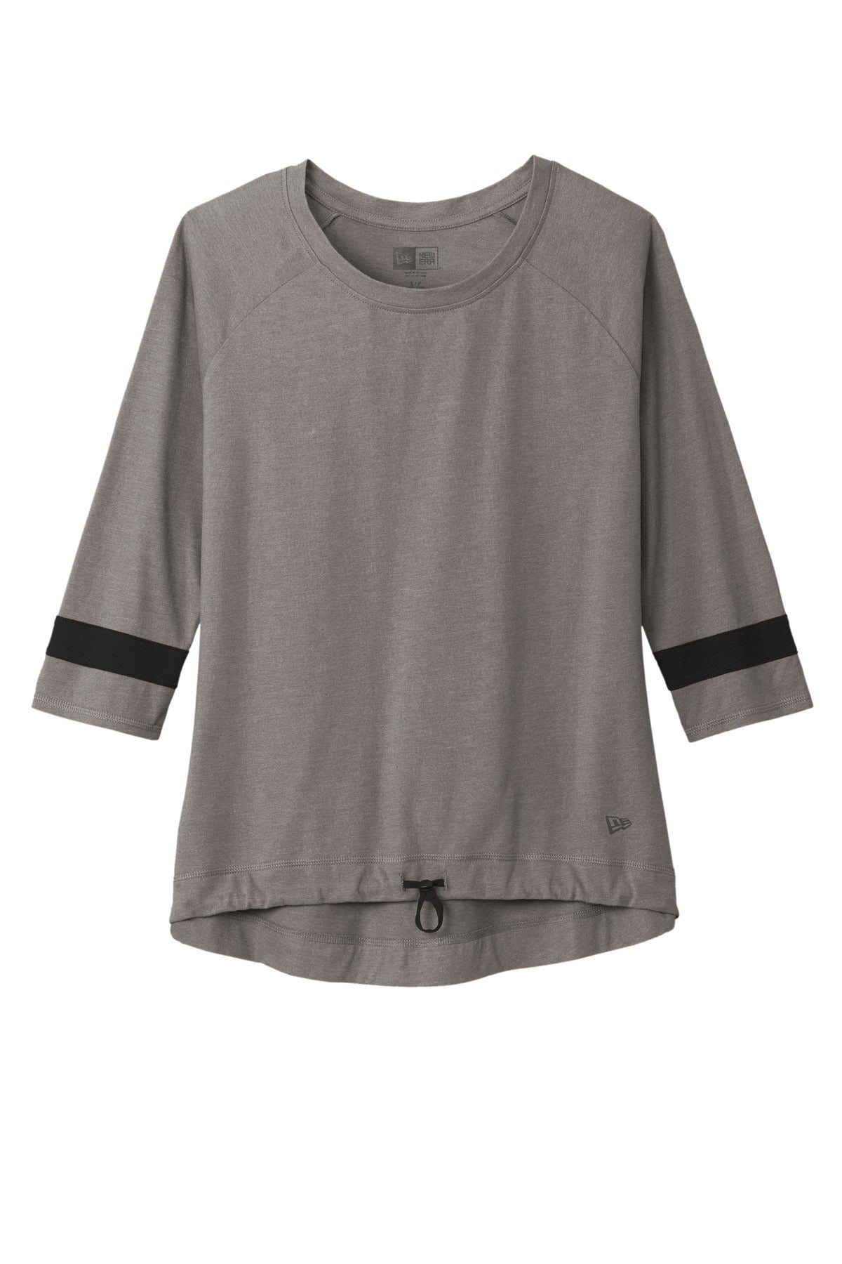New Era  Women's Tri-Blend 3/4-Sleeve Tee LNEA136 Shadow Grey/ Black Solid