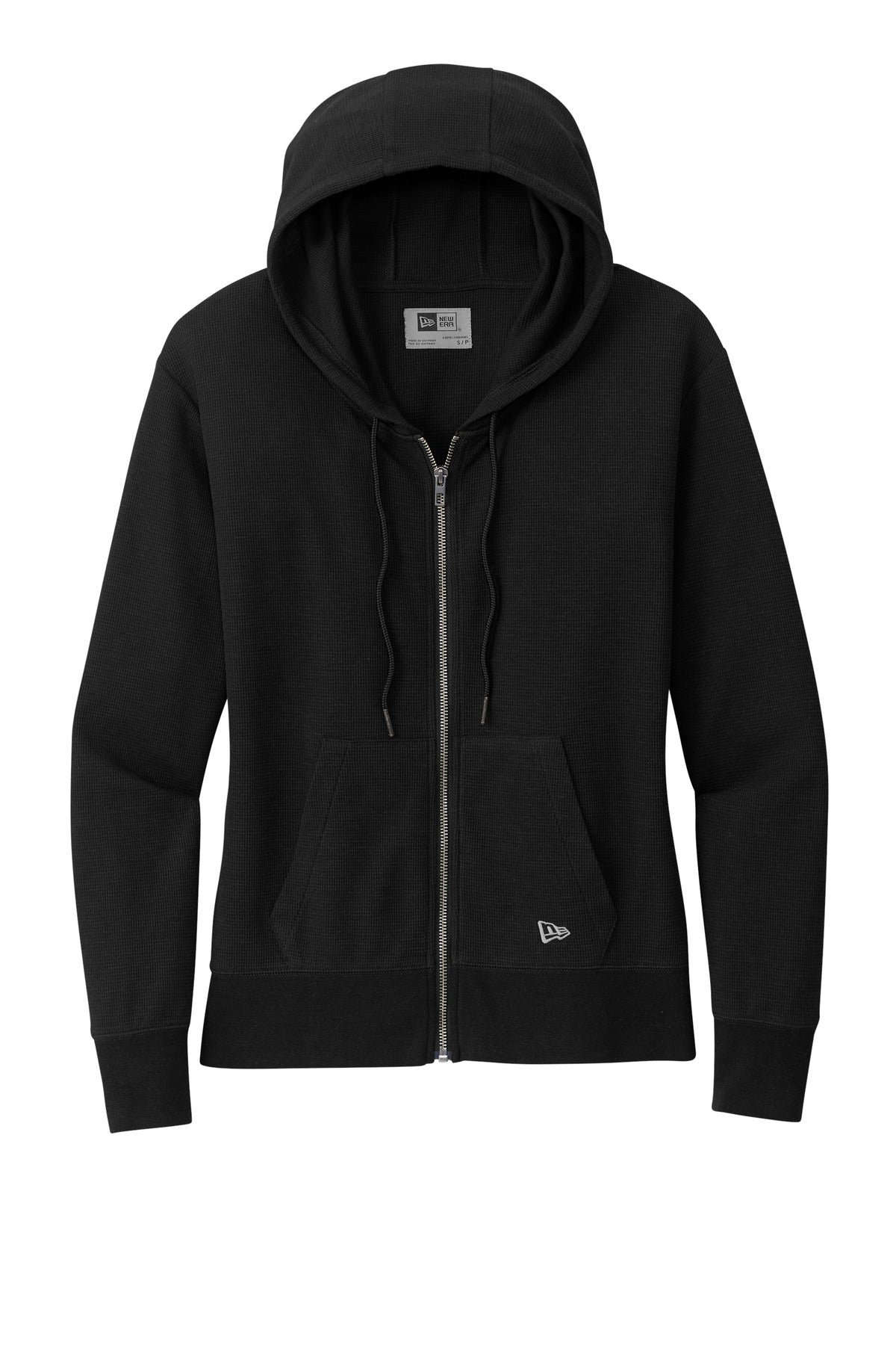 New Era Women's Thermal Full-Zip Hoodie LNEA141 Black