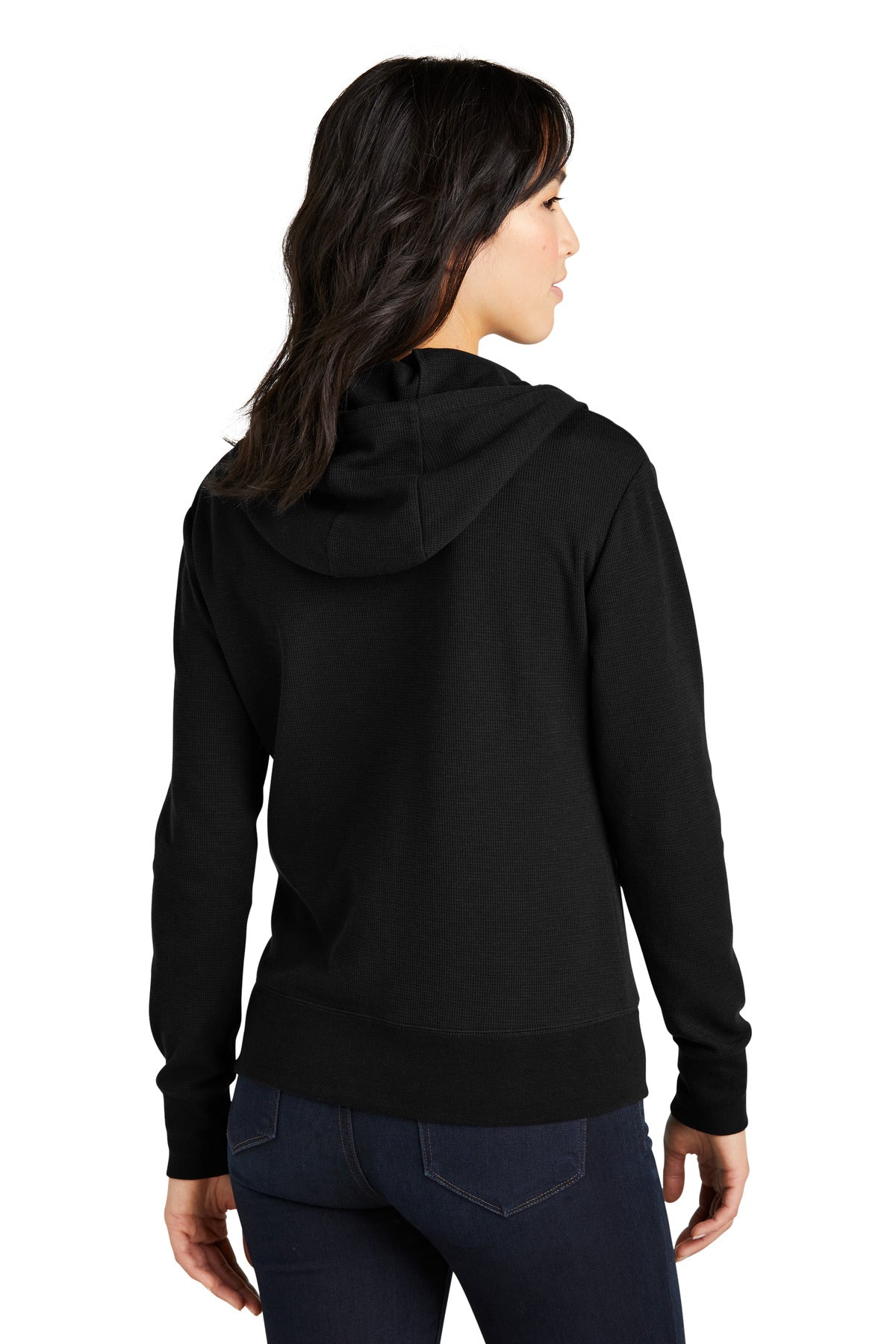 New Era Women's Thermal Full-Zip Hoodie LNEA141 Black
