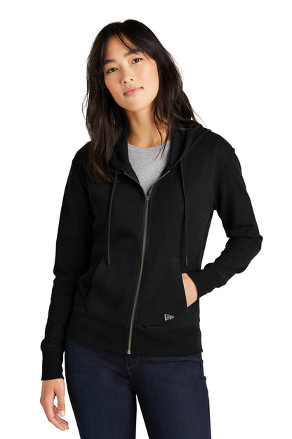 New Era Women's Thermal Full-Zip Hoodie LNEA141 Black