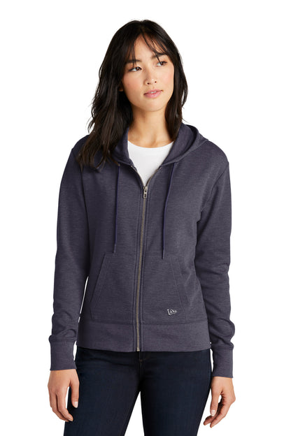 New Era Women's Thermal Full-Zip Hoodie LNEA141 True Navy Heather