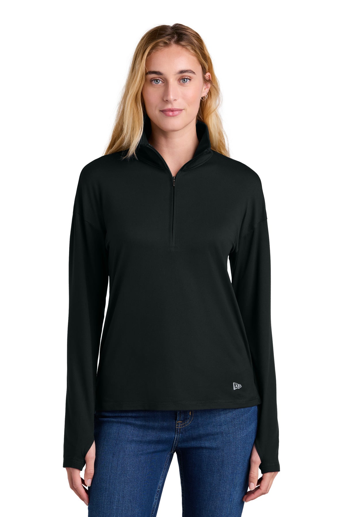 New Era Women's Power 1/2-Zip LNEA228 Black