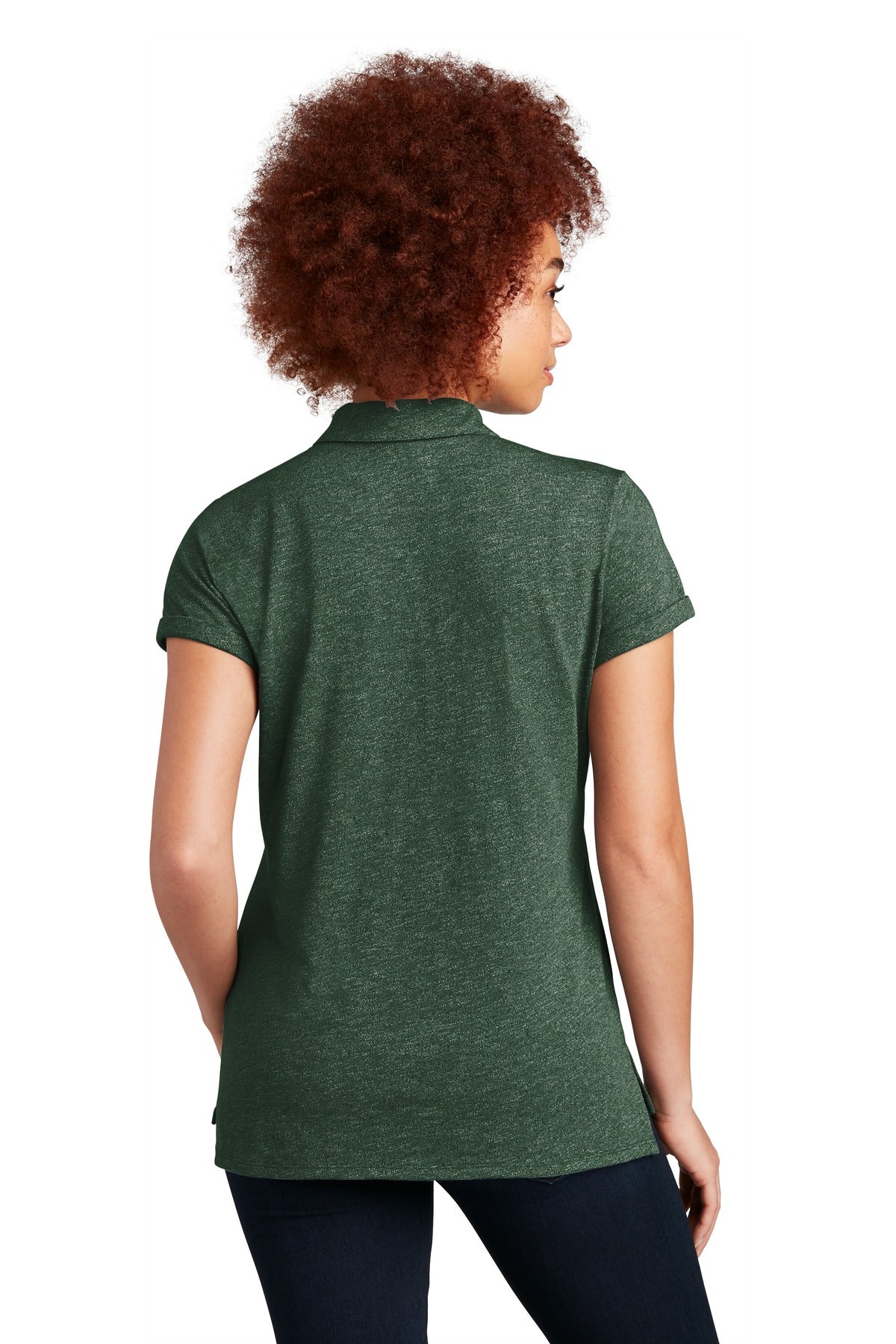 New Era  Women's Slub Twist Polo LNEA301 Dark Green Twist