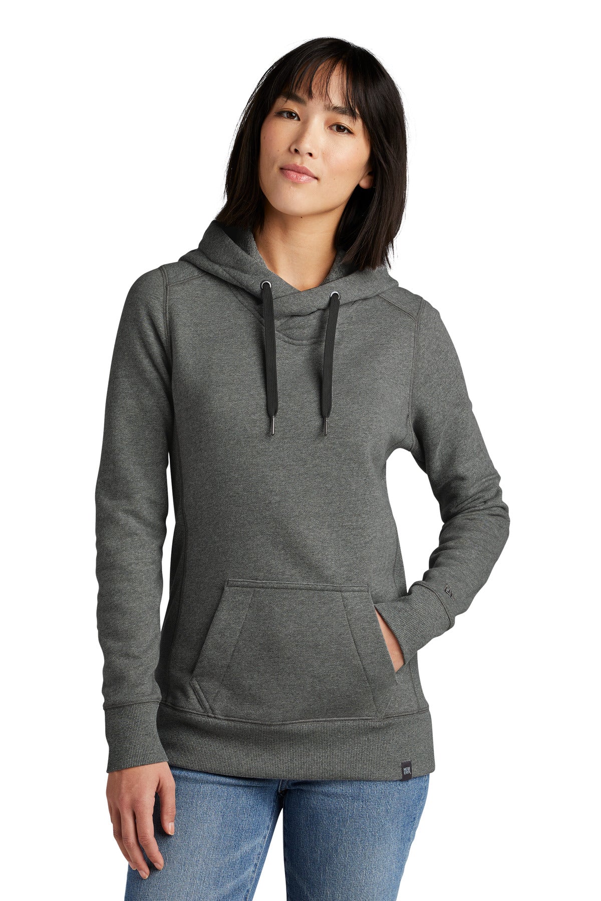 New Era  Women's French Terry Pullover Hoodie. LNEA500 Black Twist