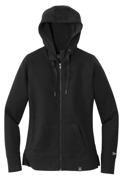 New Era  Women's French Terry Full-Zip Hoodie. LNEA502 Black