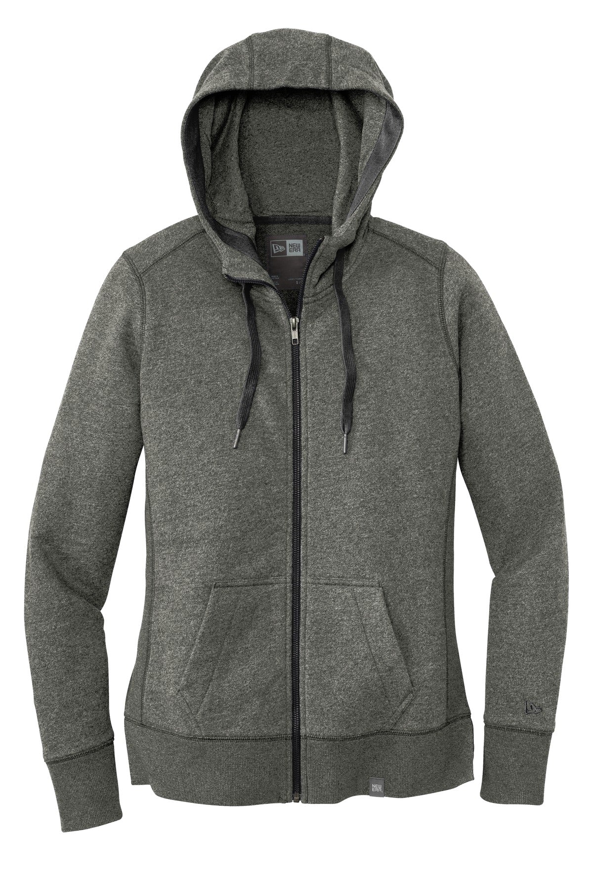 New Era  Women's French Terry Full-Zip Hoodie. LNEA502 Black Twist