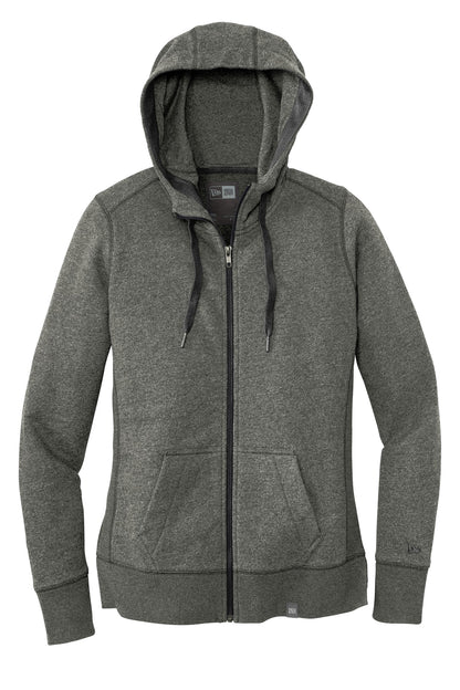 New Era  Women's French Terry Full-Zip Hoodie. LNEA502 Black Twist