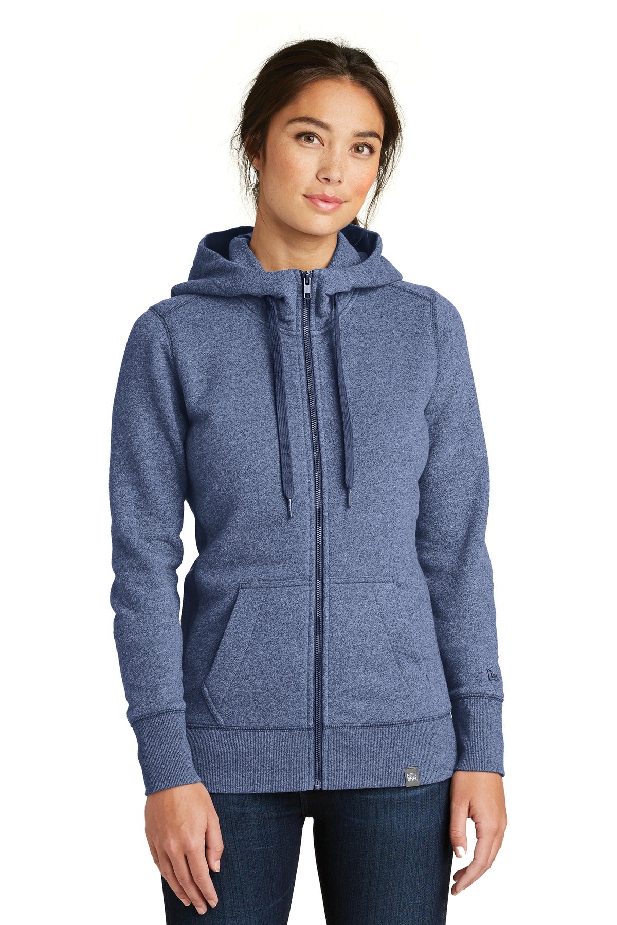 New Era  Women's French Terry Full-Zip Hoodie. LNEA502 Dark Royal Twist