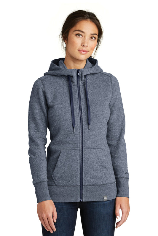 New Era  Women's French Terry Full-Zip Hoodie. LNEA502 True Navy Twist