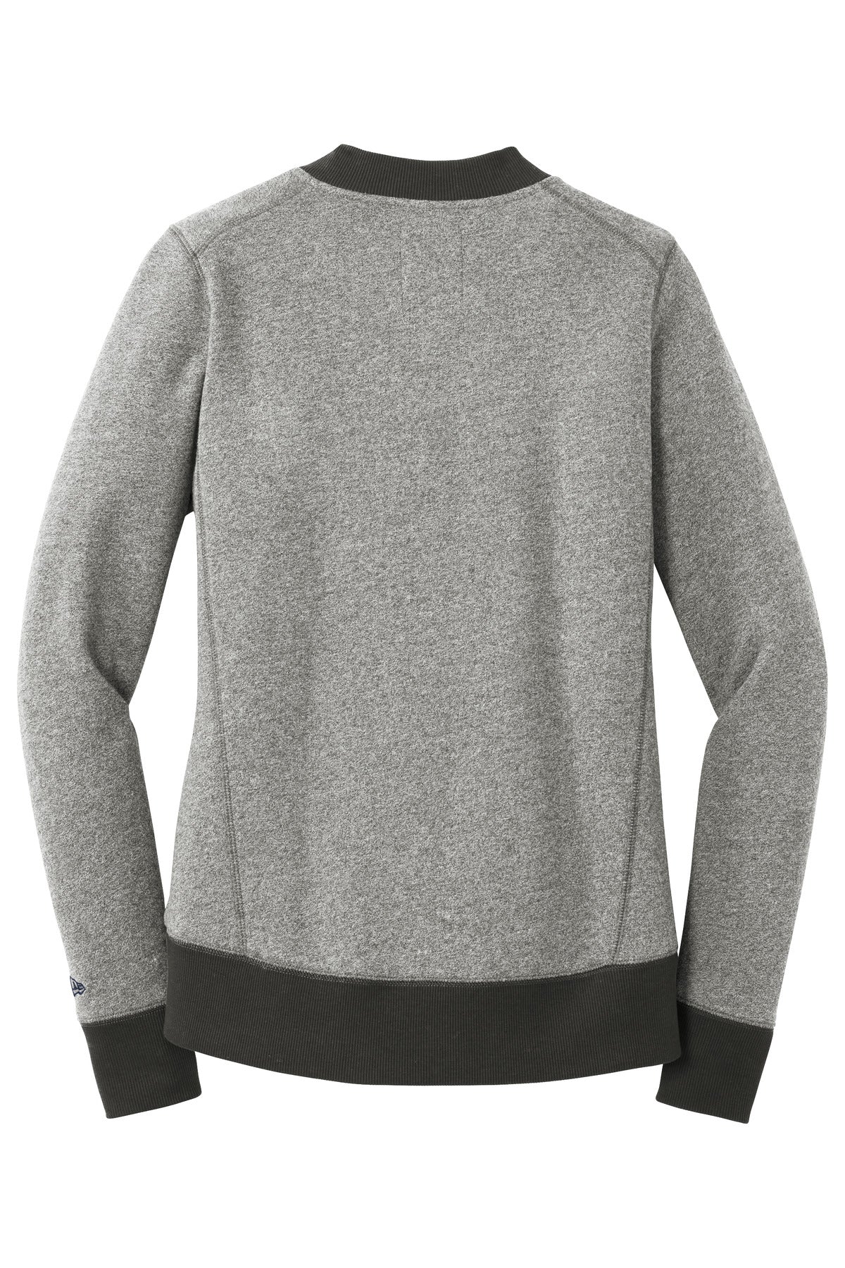 New Era Women's French Terry Baseball Full-Zip. LNEA503 Light Graphite Twist/ Graphite