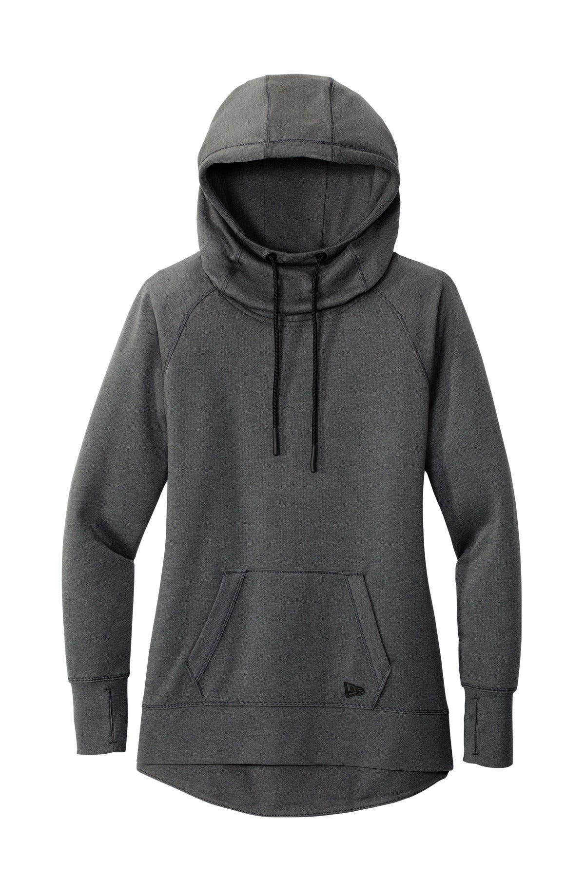 New Era  Women's Tri-Blend Fleece Pullover Hoodie. LNEA510 Black Heather