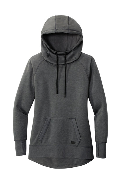 New Era  Women's Tri-Blend Fleece Pullover Hoodie. LNEA510 Black Heather