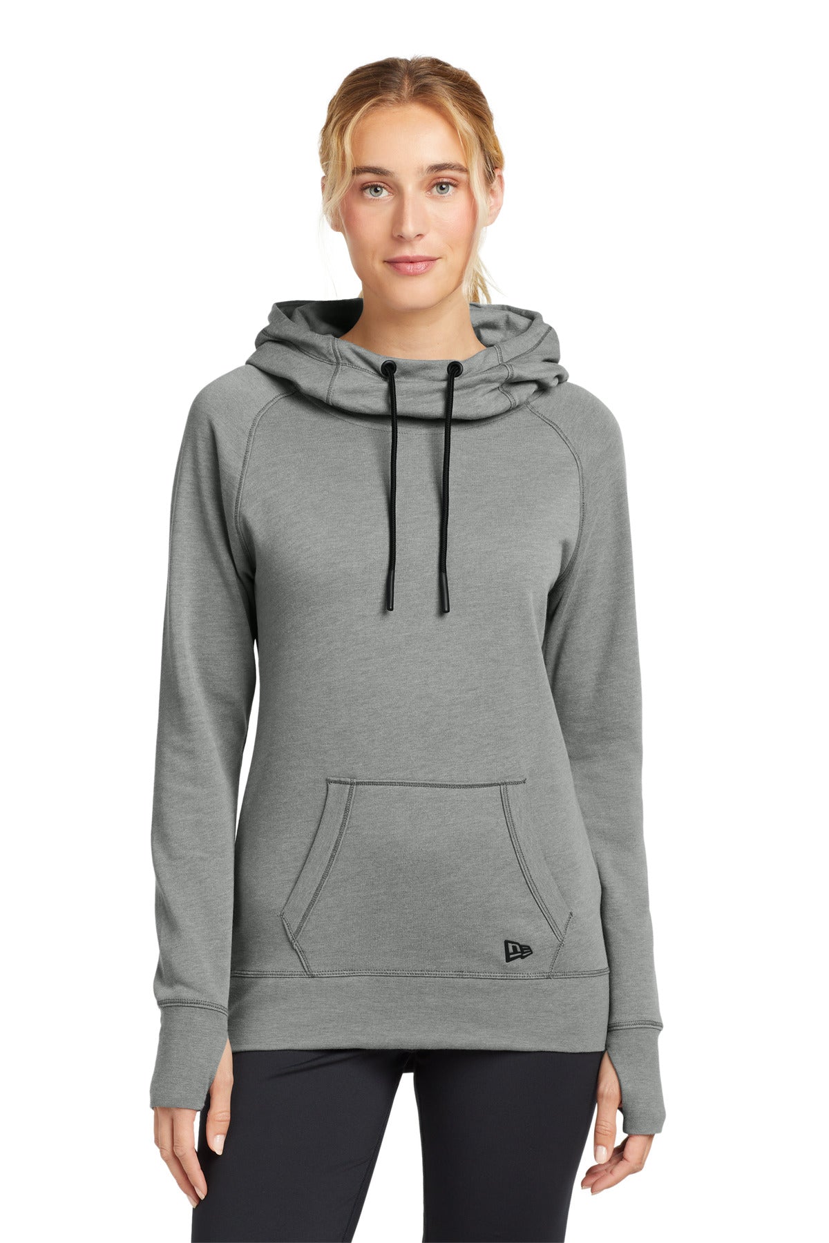 New Era  Women's Tri-Blend Fleece Pullover Hoodie. LNEA510 Shadow Grey Heather