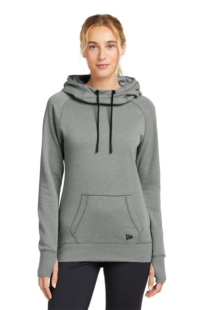 New Era  Women's Tri-Blend Fleece Pullover Hoodie. LNEA510 Shadow Grey Heather