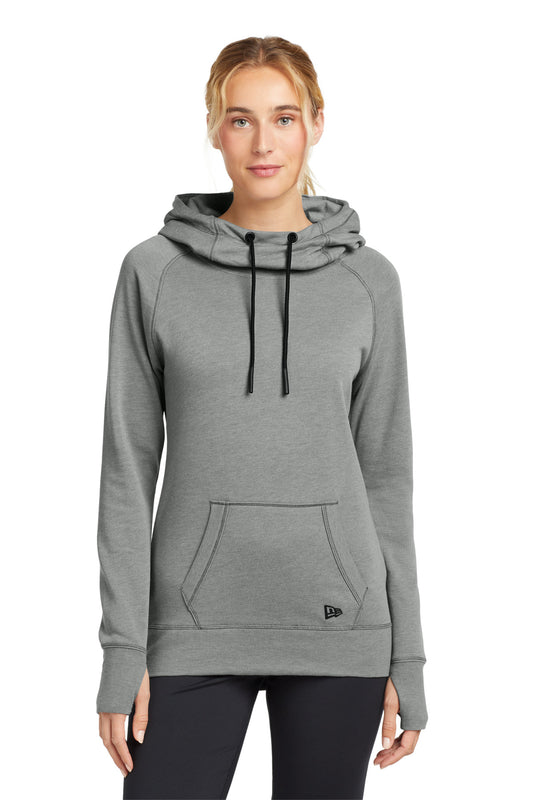 New Era  Women's Tri-Blend Fleece Pullover Hoodie. LNEA510 Shadow Grey Heather