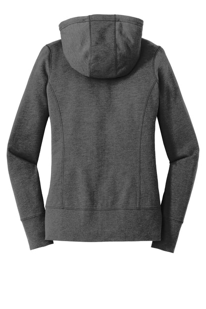 New Era  Women's Tri-Blend Fleece Full-Zip Hoodie. LNEA511 Black Heather