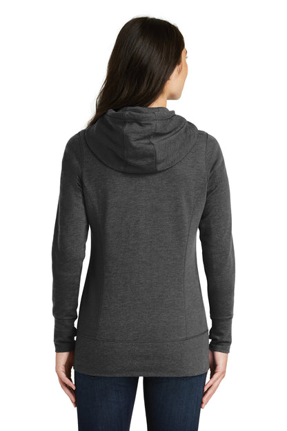 New Era  Women's Tri-Blend Fleece Full-Zip Hoodie. LNEA511 Black Heather