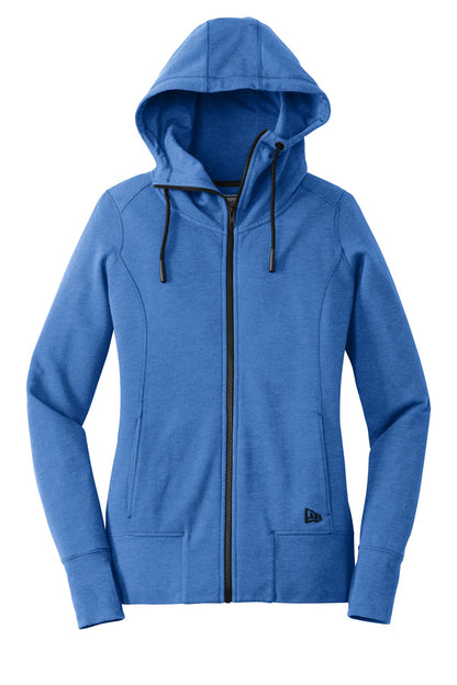 New Era  Women's Tri-Blend Fleece Full-Zip Hoodie. LNEA511 Royal Heather